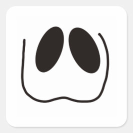 Leuk, spookachtig, spookgezicht voor Halloween Vierkante Sticker