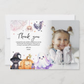 Leuk Spooktacular Foto Verjaardagsfeestje Bedankkaart (Voorkant)