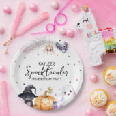 Leuk spooktacular verjaardagsfeestje papieren bordje (Feest)