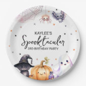 Leuk spooktacular verjaardagsfeestje papieren bordje (Voorkant)