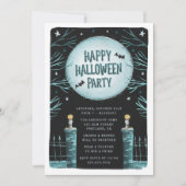 Leuk & Spooky Cemetery Gelukkig Halloween Feest Kaart (Voorkant)