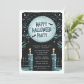 Leuk & Spooky Cemetery Gelukkig Halloween Feest Kaart (Staand voorkant)