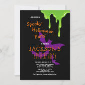 Leuk Spooky Halloween Kids Verjaardagsfeestje Kaart (Voorkant)