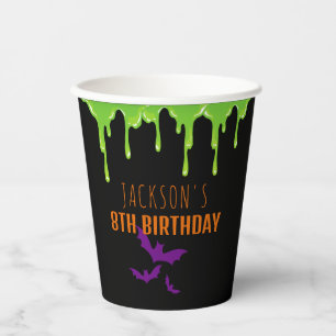 Leuk Spooky Halloween Kids Verjaardagsfeestje Papieren Bekers