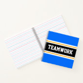 Leuk Sportief Blauw Zwart TEAMWORK Racing Stripes Notitieboek (Binnen)