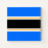 Leuk Sportief Blauw Zwart TEAMWORK Racing Stripes Notitieboek (Achterkant)