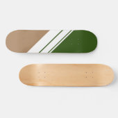 Leuk Sportief Donkergroen Bruin Wit Racing Stripes Persoonlijk Skateboard (Horizontaal)