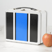 Leuk Sportief Helder Blauw Zwart Wit Racing Stripe (In situ)