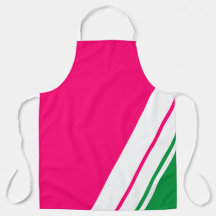 Leuk Sportief Helder Roze Groen Wit Racing Stripes