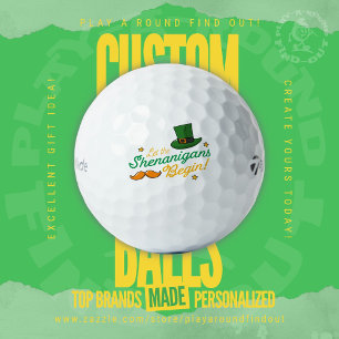 Leuk St. Patrick's Day-ontwerp voor golfmaatjes Golfballen