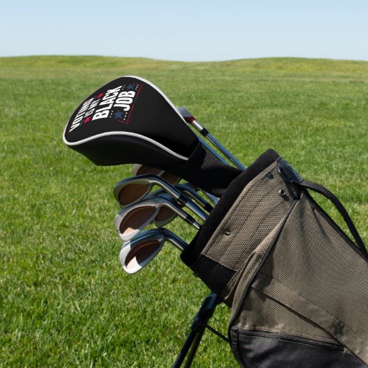 Leuk stemmen is mijn zwarte baan golfheadcover (Insitu)