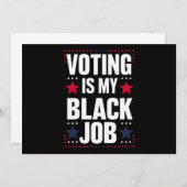 Leuk stemmen is mijn zwarte baan  kaart (Voorkant / Achterkant)