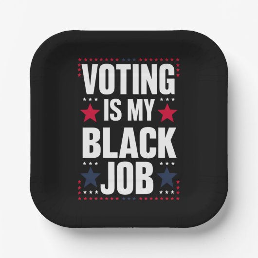 Leuk stemmen is mijn zwarte baan papieren bordje (Voorkant)