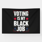 Leuk stemmen is mijn zwarte baan  spandoek (Horizontaal)