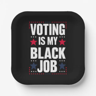 Leuk Stemmen Is Mijn Zwarte Baan Vintage Papieren Bordje