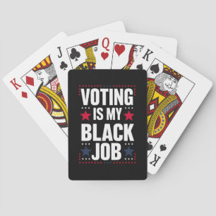 Leuk Stemmen Is Mijn Zwarte Baan Vintage Pokerkaarten