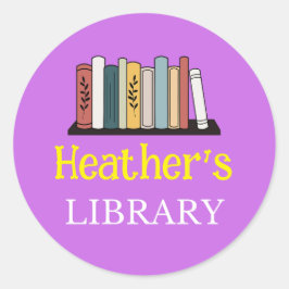 LEUK! Sticker - Bibliotheek - Gepersonaliseerd - N