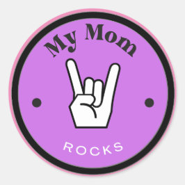 Leuk! Sticker - Mijn moeder ROCKS!