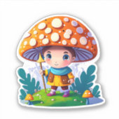 Leuk stickerpakket met paddenstoelen sticker (Voorkant)