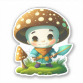 Leuk stickerpakket met paddenstoelen sticker (Voorkant)