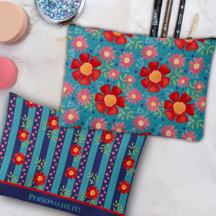 Leuk Stijlvol Bloemen Patroon Aangepaste Cosmetisc Etui