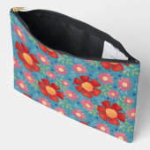 Leuk Stijlvol Bloemen Patroon Aangepaste Cosmetisc Etui (Open)