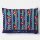 Leuk Stijlvol Bloemen Patroon Aangepaste Cosmetisc Etui (Achterkant)