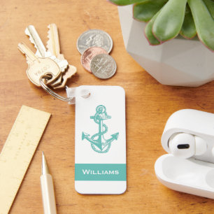 leuk, stinkend ANCHOR MET NAAM SLEUTELHANGER