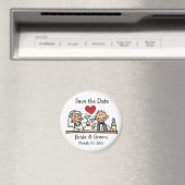 Leuk Stok Figuur Save the Date Magnets Magneet (Insitu (Vaatwasser))