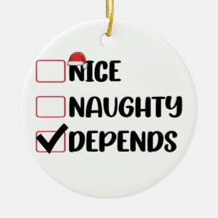 Leuk Stout Afhankelijk van Sinterklaas Kerstlijst  Keramisch Ornament