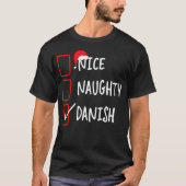 Leuk stout Deens - Grappig Kerstlijst Denma T-shirt (Voorkant)
