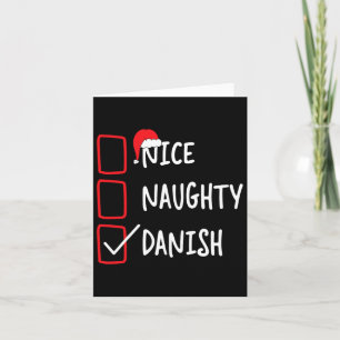 Leuk stout Deens - Grappige Kerstlijst Pyjama Kaart