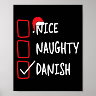 Leuk stout Deens - Grappige Kerstlijst Pyjama Poster