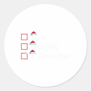 Leuk stout, ik heb plezier met kerst ronde sticker