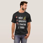Leuk stout ik zweer dat ik grappige kerstboom heb t-shirt (Voorkant volledig)