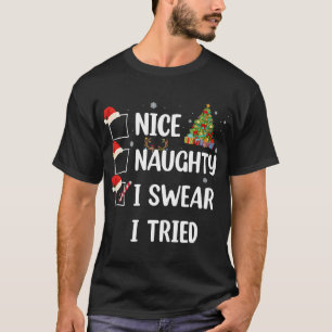 Leuk stout ik zweer dat ik grappige kerstboom heb  t-shirt