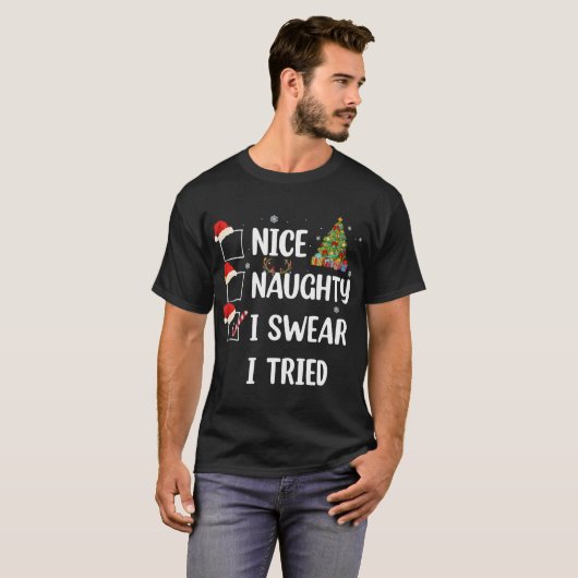 Leuk stout ik zweer dat ik grappige kerstboom heb  t-shirt (Voorkant volledig)