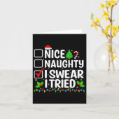 Leuk stout ik zweer dat ik heb geprobeerd Xmas Tie Kaart (Gele Bloem)