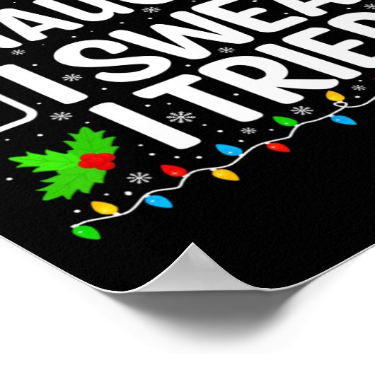 Leuk stout ik zweer dat ik heb geprobeerd Xmas Tie Poster (Hoek)