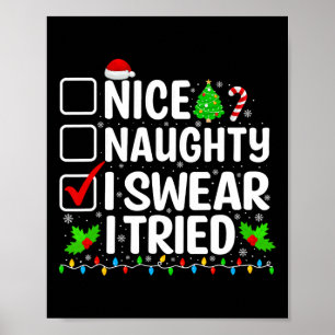 Leuk stout ik zweer dat ik heb geprobeerd Xmas Tie Poster