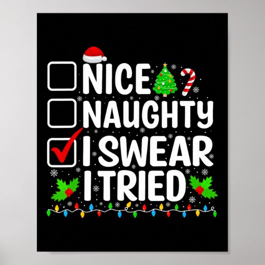 Leuk stout ik zweer dat ik heb geprobeerd Xmas Tie Poster (Voorkant)