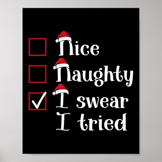 Leuk stout ik zweer dat ik Schattigee kerst heb ge Poster (Voorkant)