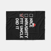 Leuk stout mijn oom deed het kerstlijst familie fleece deken (Voorkant (Horizontaal))