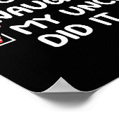 Leuk stout mijn oom deed het kerstlijst familie poster (Hoek)