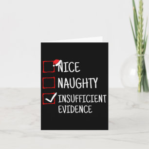 Leuk stout onvoldoende bewijs grappige kerst kaart
