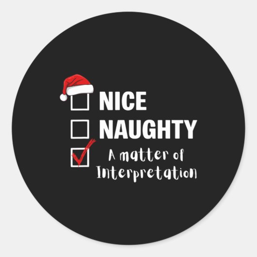 Leuk Stout Probleem Van Interpretatie - Grappig Ke Ronde Sticker (Voorkant)