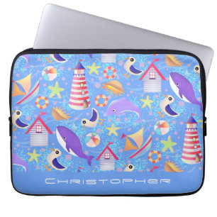 Leuk strand blauwe elektronica tas