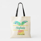 Leuk strand gepersonaliseerde canvas tas (Achterkant)