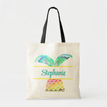 Leuk strand gepersonaliseerde canvas tas