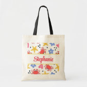 Leuk strand gepersonaliseerde canvas tas (Voorkant)